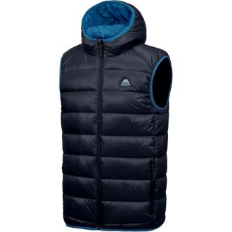   Mapamyumco Pánska ľahká páperová vesta - Vodoodpudivá vesta bez rukávov na turistiku, cestovanie, zimné športy, sivá.