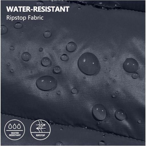 Mapamyumco Pánska ľahká páperová vesta - Vodoodpudivá vesta bez rukávov na turistiku, cestovanie, zimné športy, sivá.