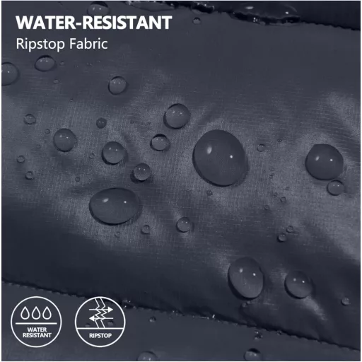 Vestă ușoară din puf pentru bărbați Mapamyumco - Jachetă fără mâneci hidrofugă pentru drumeții, călătorii, sporturi de iarnă, gri