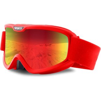   Crvene COPOZZ skijaške naočale s UV zaštitom i dvostrukim lećama otpornima na magljenje