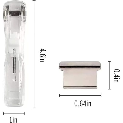 YUANQIAN Hordozható Gemkapocs Adagoló 150 Rozsdamentes Fém Kapoccsal, Gyors Papírvágó Irodához, 3 Csomag