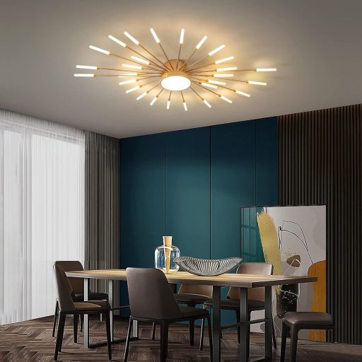 minifair Modern LED Mennyezeti Lámpa 29 Ágú Arany Csillár Hálószoba Nappali Konyha