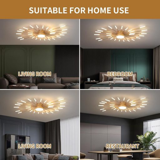 minifair Modern LED Mennyezeti Lámpa 29 Ágú Arany Csillár Hálószoba Nappali Konyha