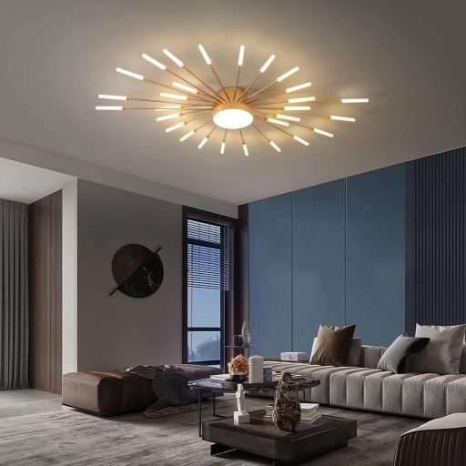minifair Modern LED Mennyezeti Lámpa 29 Ágú Arany Csillár Hálószoba Nappali Konyha