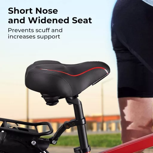 YOUNGDO Extra široké sedlo na bicykel - Priedušné, tlmiace nárazy, univerzálne sedadlo na bicykel pre MTB, e-biky a mestské bicykle, vodeodolný poťah