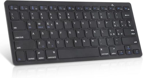 FOGARI Vezeték Nélküli Bluetooth Billentyűzet - Ultravékony, Hordozható, Kompatibilis iPad, Android, Windows, MacOS Eszközökkel, Fekete