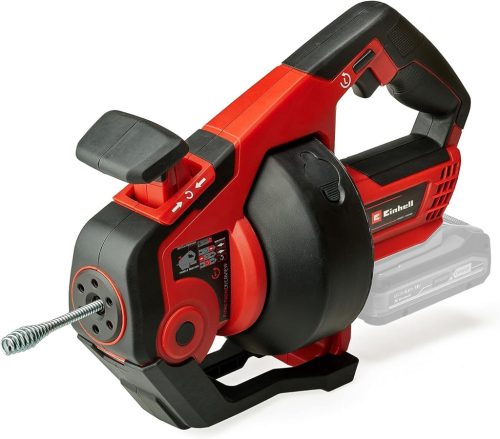 Einhell TE-DA 18/760 Li-Solo Akkus csőtisztító - 18V, 7,6m spirállal, 16-55mm átmérőhöz, Power X-Change rendszer (akku és töltő nélkül)