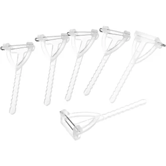   sourcing map 150 db Fehér Biztonsági Gomb Ruhakapocs Esküvői Virág Kitűző DIY