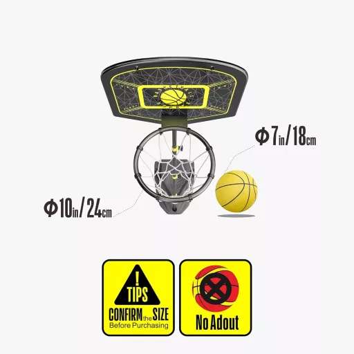GILIKOKO Coș de Baschet cu Suport - 110-190 cm Înălțime Reglabilă, Set Coș de Baschet pentru Copii, pentru Jocuri de Interior și Exterior, Vârsta 3-8 Ani