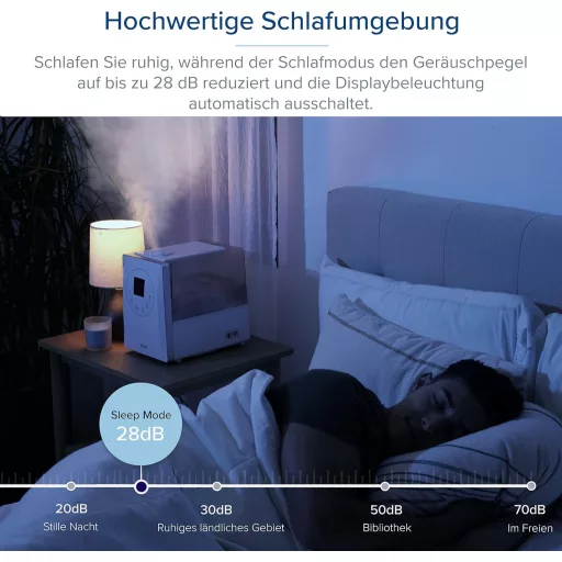 Levoit okos párásító nagy szobákhoz, felülről tölthető, meleg és hideg pára, 550 ml/h, 40-70 m²