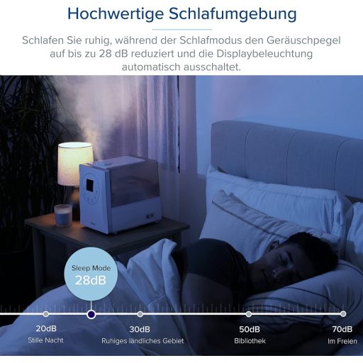 Levoit okos párásító nagy szobákhoz, felülről tölthető, meleg és hideg pára, 550 ml/h, 40-70 m²