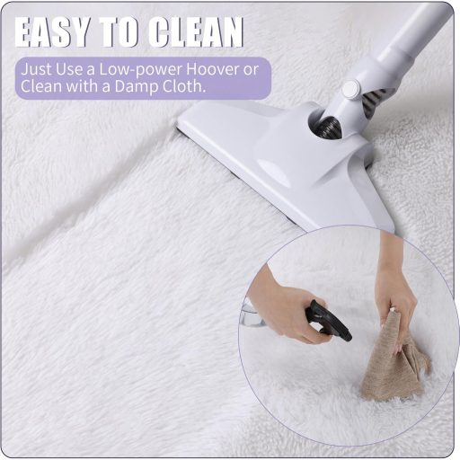 Enyhom kerek puha szőnyeg 120 cm fehér, mosható plüss nappali szőnyeg csúszásmentes