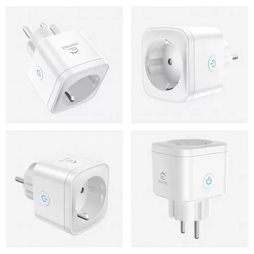 EIGHTREE WiFi Okos Konnektor Fogyasztásméréssel - 16A Távirányítható Okosotthon Aljzat, Alexa, Google Home és SmartThings Kompatibilis