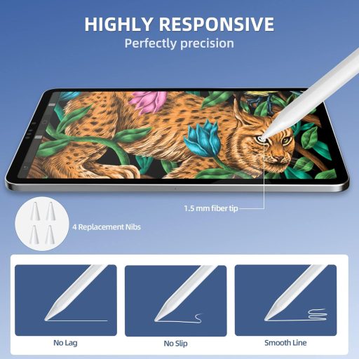 SZO Stylus Pen iPad-hez, Érintésérzékeny Ceruza Tablethez, Tilt & Palm Rejection