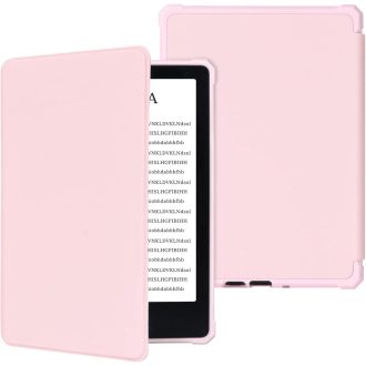   FUWANG Kindle Paperwhite 11. generáció 6.8" bőrtok fekete/rózsaszín auto sleep wake