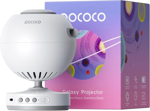 Proiector Stea POCOCO - Proiector Galaxie pentru Copii și Adulți, Decorare Dormitor, Lampă LED pentru Adormit, 2 Cartușe Interșanjabile