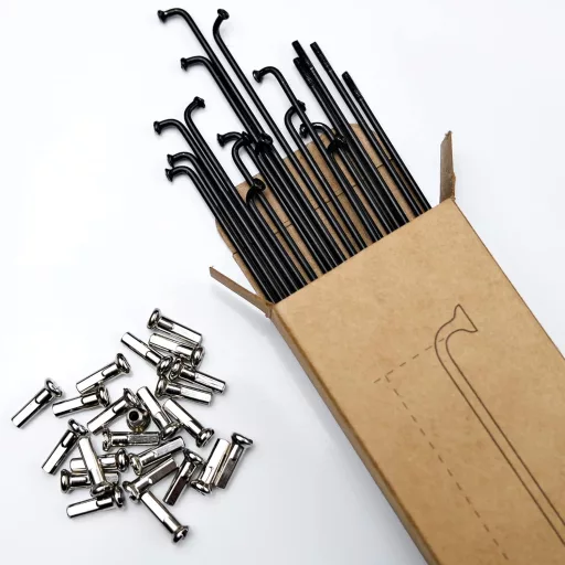 Set 36 spite LUXU pentru bicicletă, 14G oțel, curbate J, cu nipluri de alamă, MTB, e-bike, 197mm