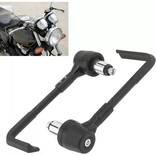 Windance 7/8" Alumínium Fék és Kuplung Kar Védő - Univerzális Motorkerékpár, Robogó, ATV és Hegyi Kerékpár Kormányvédő Szett Fekete