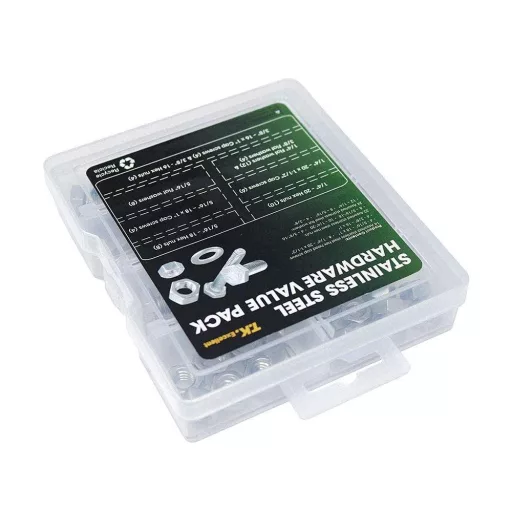 Set de șuruburi și piulițe hexagonale T.K.Excellent din oțel inoxidabil, 60 bucăți