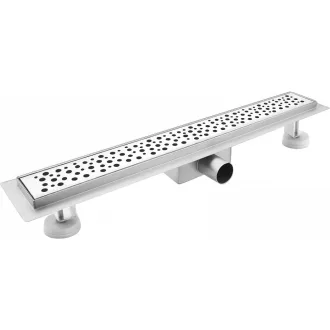   Sunrik 60 cm Rozsdamentes Zuhanyfolyóka Siphonnal és Szűrővel