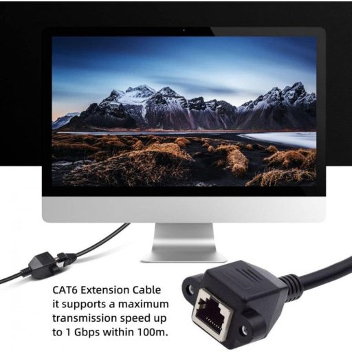 RJ45 8P8C FTP STP UTP Cat6 LAN Ethernet hálózati hosszabbító kábel 90 fokos