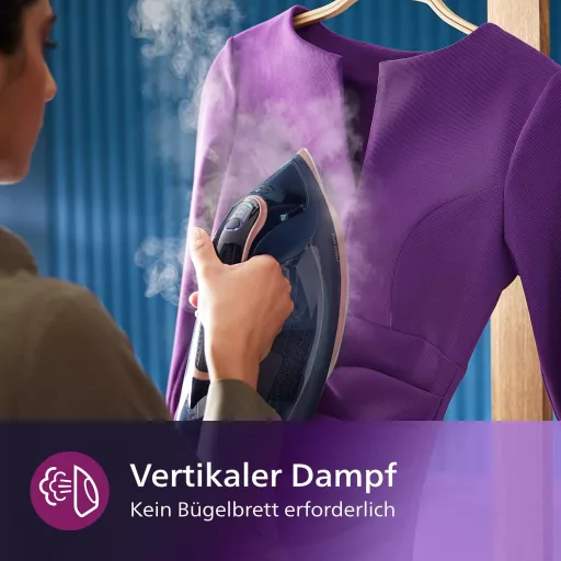 Philips Azur 8000 gőzölős vasaló 85g/min folyamatos gőz 3000W sötétkék