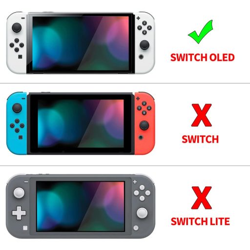 PlayVital AlterGrips Nintendo Switch OLED futrola, ergonomska ručka za Joy Con, zaštitna futrola s mogućnošću spajanja na dock
