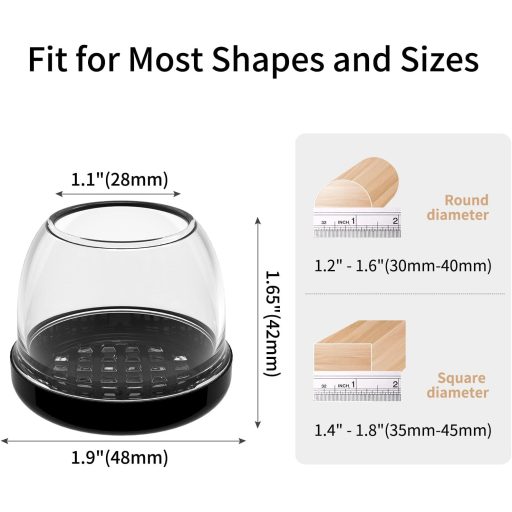 Ezprotekt Szék Lábvédő 16 db Átlátszó Gumipárna Szőnyeghez 36-56 mm