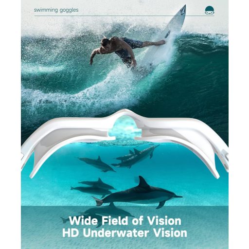 RIOROO Polarizované plavecké okuliare pre dospelých - Netesniace, so širokým zorným poľom, UV ochranou, ochranou proti zahmlievaniu, pohodlné na nosenie pre ženy a