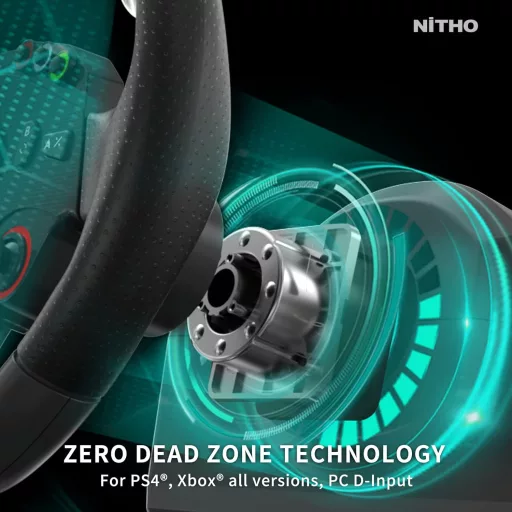 NITHO Drive Pro ONE versenykerék pedálokkal, váltókarral, 270° gaming kormány PC/PS4/Switch/Xbox