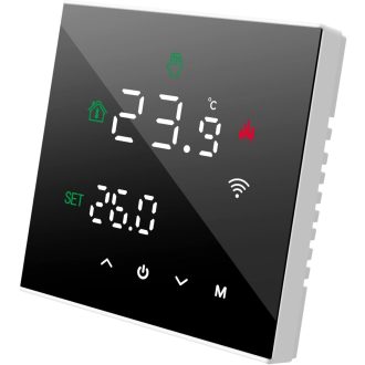   BEOK CONTROLS Inteligentný termostat pre podlahové kúrenie WiFi Programovateľný izbový termostat Tuya Alexa Google Home Čierny TGW60B