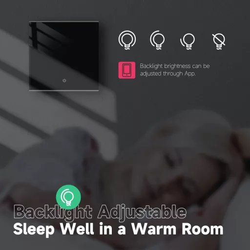 BEOK CONTROLS Inteligentný termostat pre podlahové kúrenie WiFi Programovateľný izbový termostat Tuya Alexa Google Home Čierny TGW60B