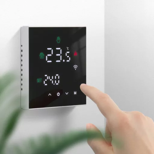 BEOK CONTROLS Inteligentný termostat pre podlahové kúrenie WiFi Programovateľný izbový termostat Tuya Alexa Google Home Čierny TGW60B