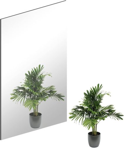 TSKDKIT Oglindă de perete autoadezivă 40x30 cm - Oglindă de sticlă HD fără ramă pentru baie, living, dressing și toaletă pentru oaspeți
