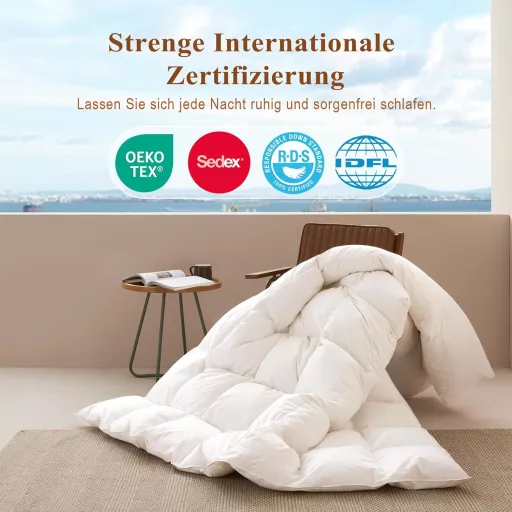 APSMILE Pehelypaplan 200x200 cm, 75% liba toll, 3-as melegség, pamut