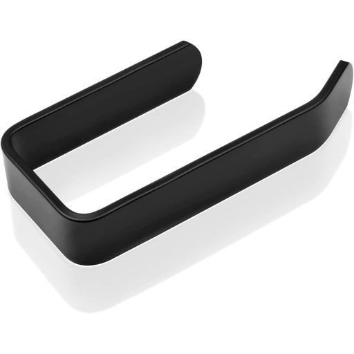 HONZUEN Öntapadós Toalettpapír Tartó Fúrás Nélkül, Fekete Fürdőszoba Konyha