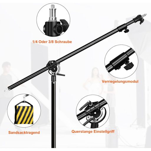 soonpho Boom Arm Pro 83-158 cm Teleskopska produžna ruka s vrećom za protuuteg za foto studio