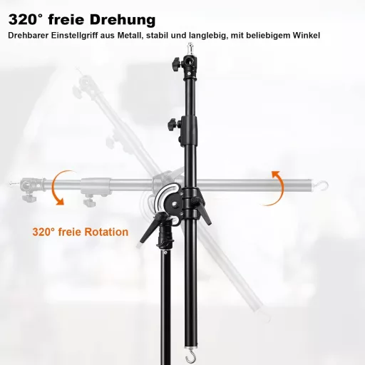 soonpho Boom Arm Pro 83-158 cm Teleszkópos Kiterjesztő Kar Súlyozó Táskával Fotóstúdió