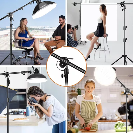 soonpho Boom Arm Pro 83-158 cm teleskopické predlžovacie rameno so závažím pre fotoateliér