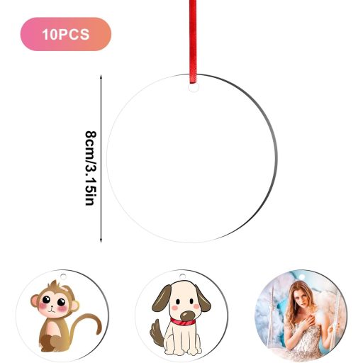 SAVITA 10 db szublimációs medál kerek MDF DIY kézműves dekoráció