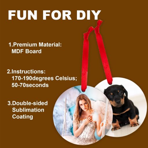 SAVITA 10 db szublimációs medál kerek MDF DIY kézműves dekoráció