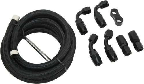 Set furtun alimentare și ulei AN6, 3m - Furtun hidraulic aluminiu-nylon cu adaptoare