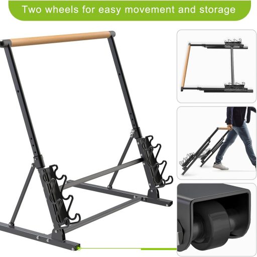 Bară de Balet Portabilă Kipika - Balustradă de Dans Pliabilă pentru Antrenament Acasă, 4 Înălțimi, Suport Greutăți, 101 cm, Design Metal-Lemn