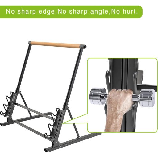 Kipika Hordozható Balett Rúd - Összecsukható Tánckorlát Otthoni Edzéshez, 4 Magasság, Súlyzótartó, 101 cm, Fém-Fa Kivitel