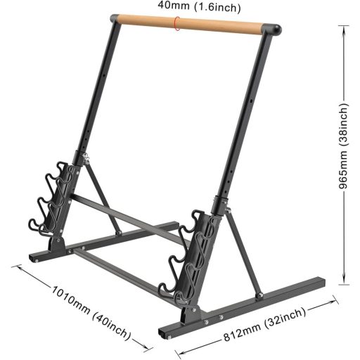 Bară de Balet Portabilă Kipika - Balustradă de Dans Pliabilă pentru Antrenament Acasă, 4 Înălțimi, Suport Greutăți, 101 cm, Design Metal-Lemn