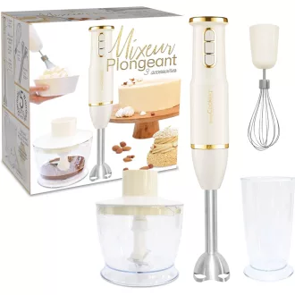   SCRAP COOKING 3 az 1-ben Kézi Mixer - Habverő, Turmixgép és Aprító Funkcióval - Arany és Matt Fekete