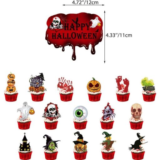 Halloween Party Dekor Set - Balóny, Vlajky a Girlanda