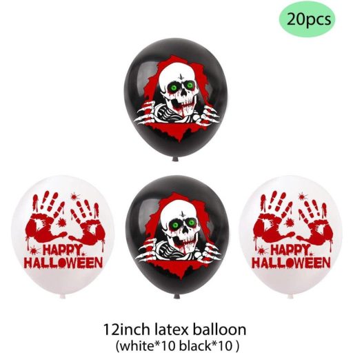 Halloween Party Dekor Set - Balóny, Vlajky a Girlanda