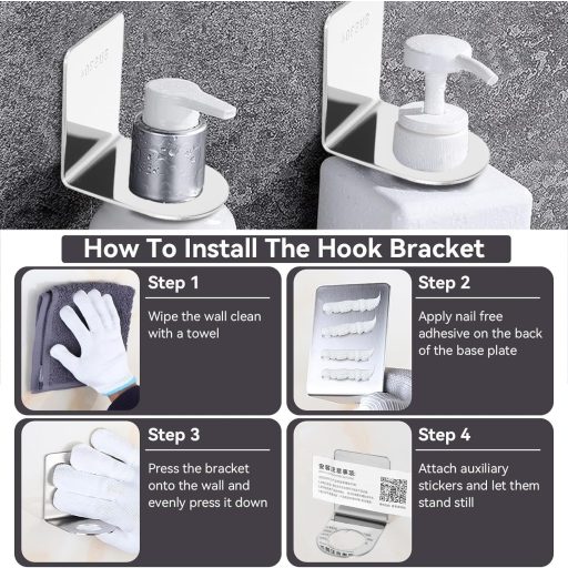 Beufee Zidni Dozator Sapuna Držač 2 kom Zidna Pumpa Dozator Spremnik