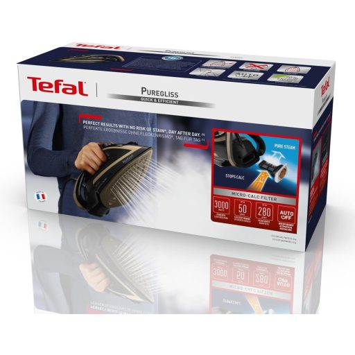 Tefal Puregliss 3000W gőzvasaló Durilium AirGlide talppal, 280g/min gőzlökés